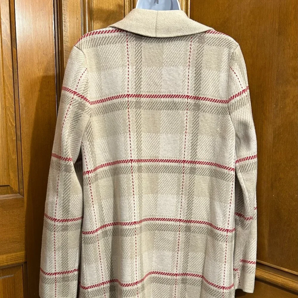 LANDS' END Women's Lofty Coatigan - Birdseye Jacquard - Worn Once - Picture 3 of 12